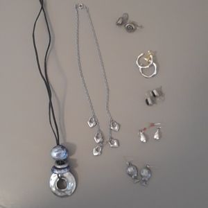 Silver Costume Jewelry Bundle